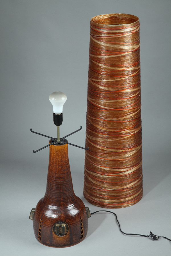 Large Resin Table Lamp From The Accolay Workshops, 1970s