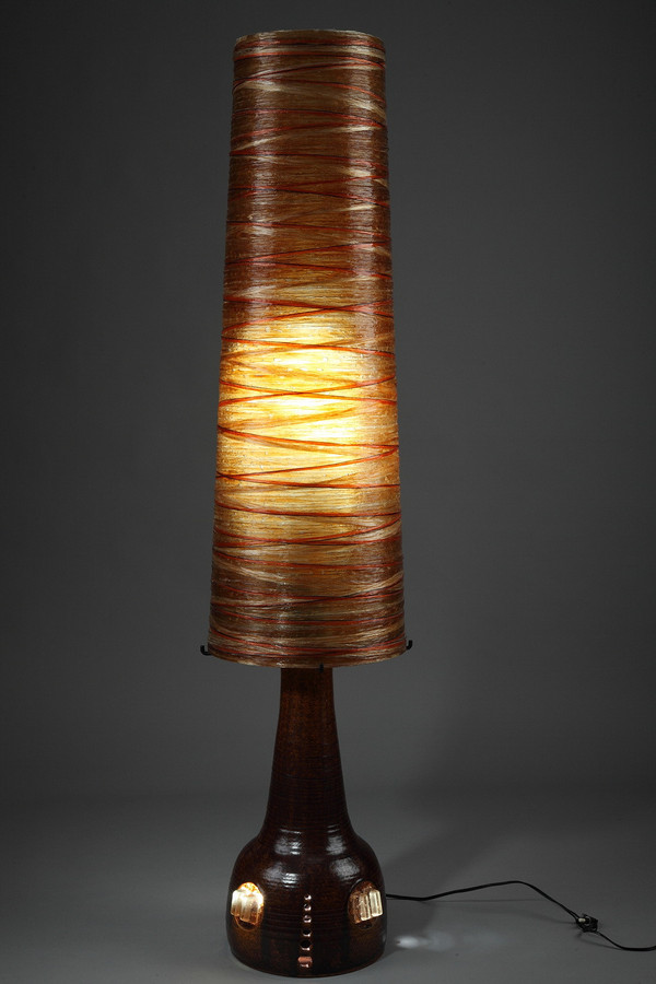 Large Resin Table Lamp From The Accolay Workshops, 1970s
