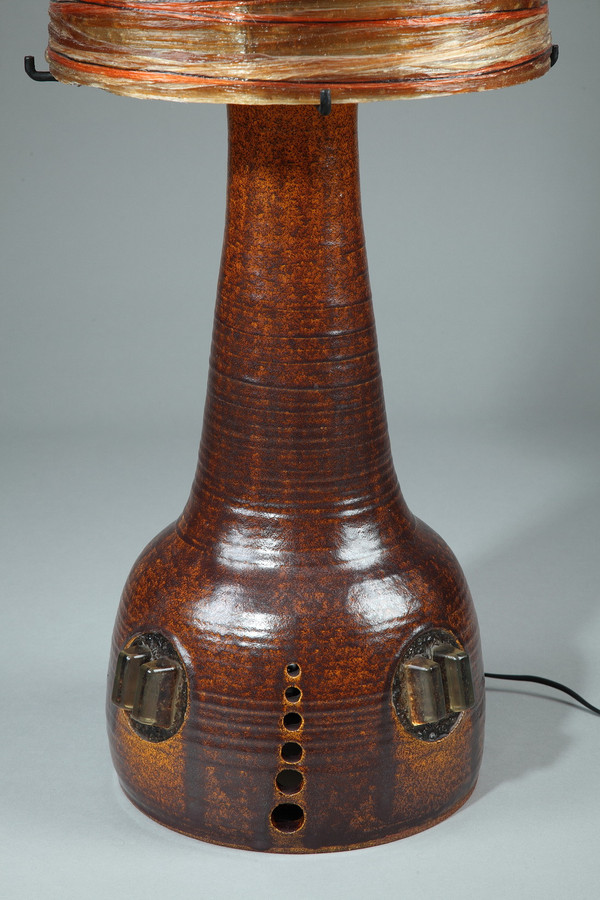 Large Resin Table Lamp From The Accolay Workshops, 1970s