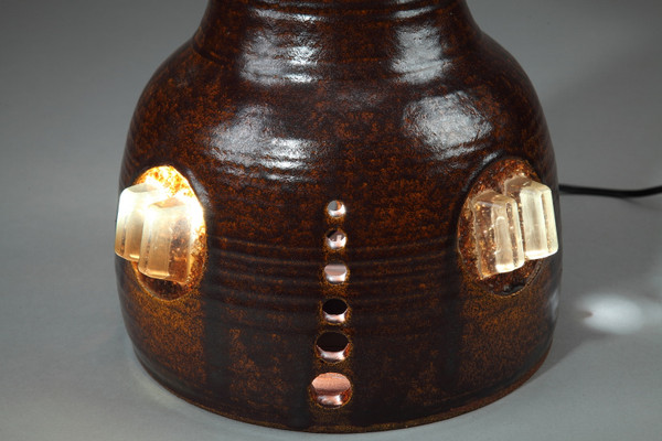 Large Resin Table Lamp From The Accolay Workshops, 1970s