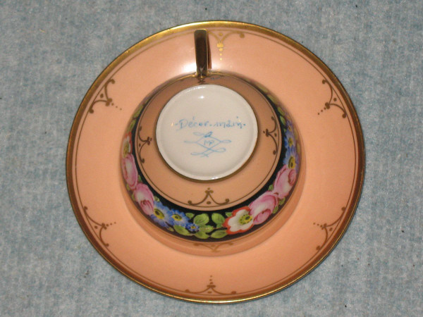 Teeservice aus Pariser Porzellan im Art-déco-Stil
