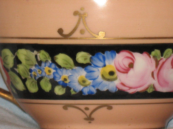 Teeservice aus Pariser Porzellan im Art-déco-Stil