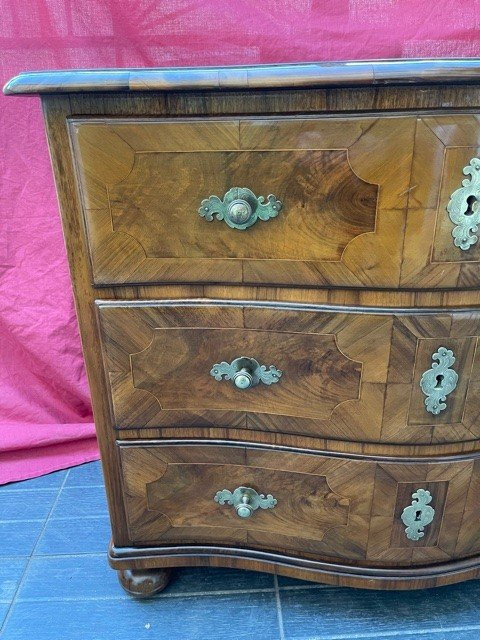 Commode Alsacienne Galbée XVIII Eme Marqueterie