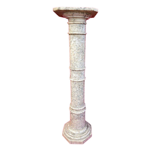 Old Marble 19th Century Bolster Column