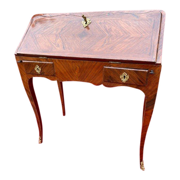 Bureau Dos d'âne d'époque Louis XV En Palissandre