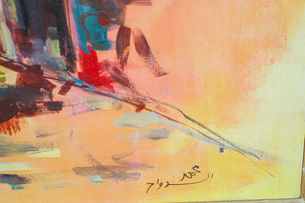 Mohamed DOUAH, "Souk", oil on canvas