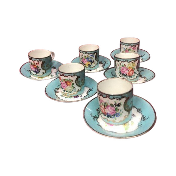 6 Tasses Ancienne Porcelaine De Sèvres XIX Eme