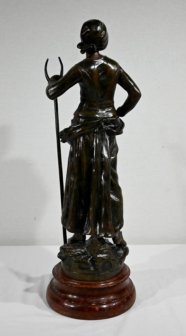 Importante Spelter "End of Day", da F. Moreau - Inizio XX Secolo