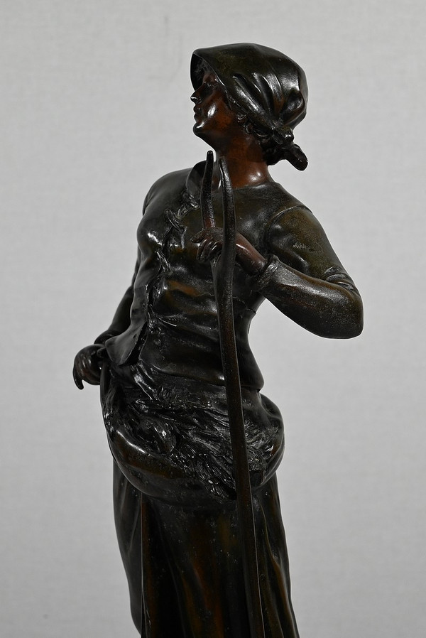 Importante Spelter "End of Day", da F. Moreau - Inizio XX Secolo