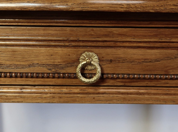 Table Bureau en Chêne massif, goût Louis XVI – 1900