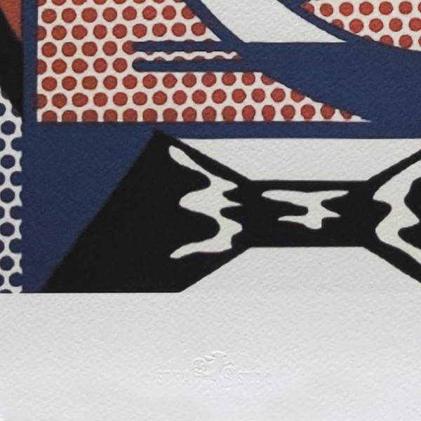 1980 Superbe lithographie originale Roy Lichtenstein "Modern Head n.1" en édition limitée