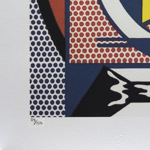 1980 Superbe lithographie originale Roy Lichtenstein "Modern Head n.1" en édition limitée