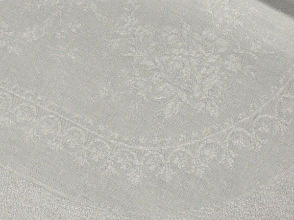 10 damask napkins decorated with garlands of roses initials YB early 20th century