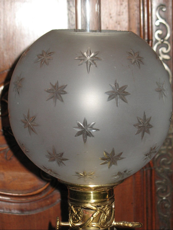 Pair of large lamps in Paris porcelain and gilded bronze, 19th century