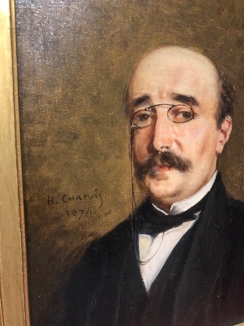 Gemälde Porträt Honore Chapuis 1817-1896