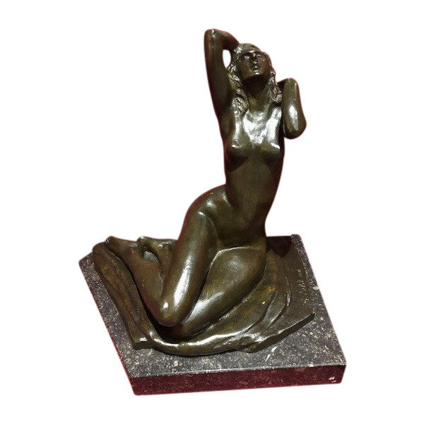 Sculpture En Bronze Serge Zelikson Nu Feminin