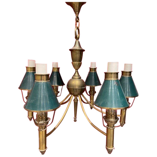 Antique chandelier Quinquet