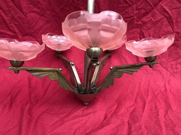 Art Deco chandelier 1930 Degue