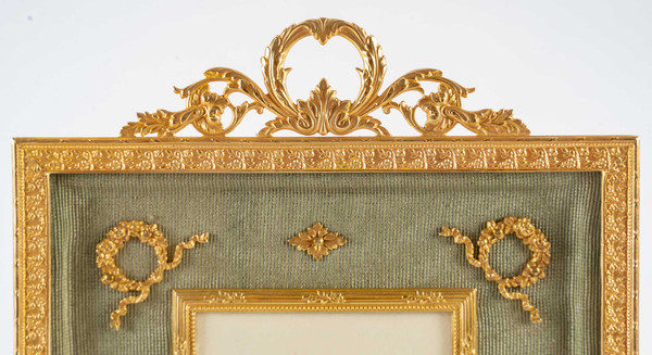 A pair of late 19th century gilt bronze photo frames