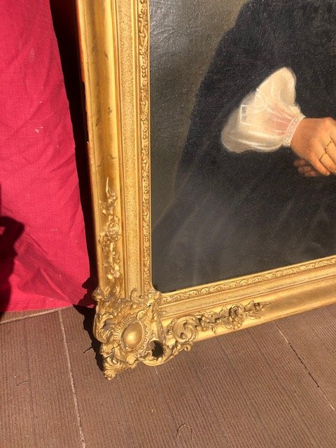 Riesiges Porträtgemälde, Öl auf Leinwand, 20. Jahrhundert
