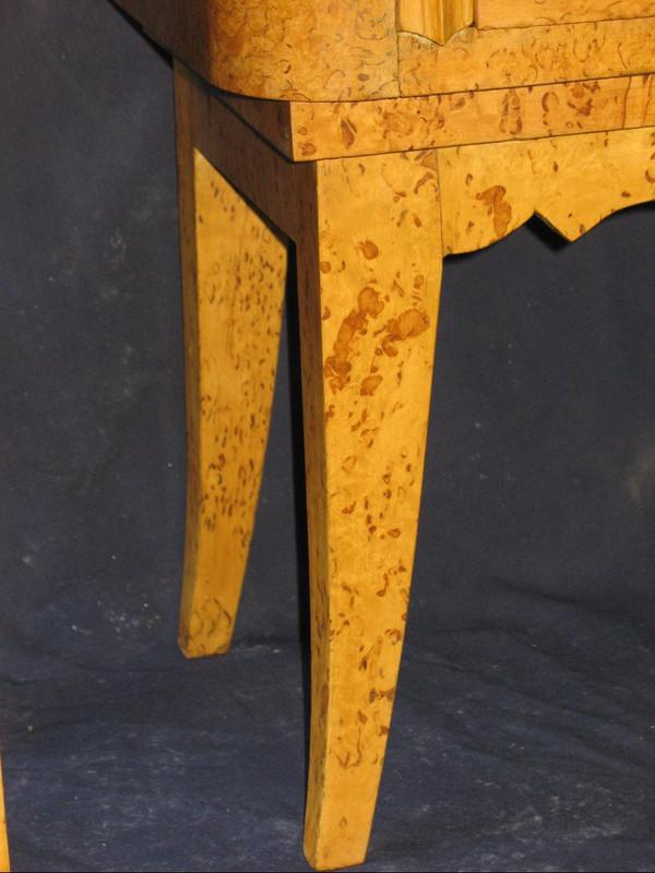 Paire de chevets en bouleau de Norvège années 1940-50