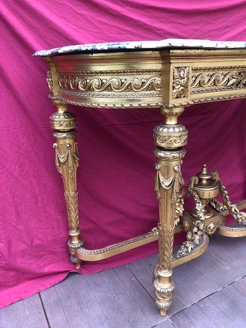 Imponente console in legno dorato del periodo di Napoleone III
