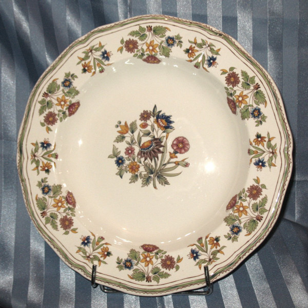 Servizio da tavola in terracotta di Gien, decoro Moustiers Olérys, 105 pezzi
