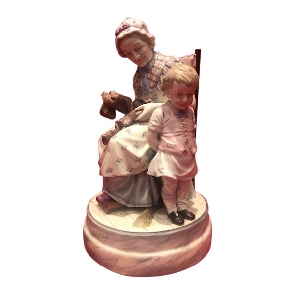 Gros Groupe En Porcelaine Allemande