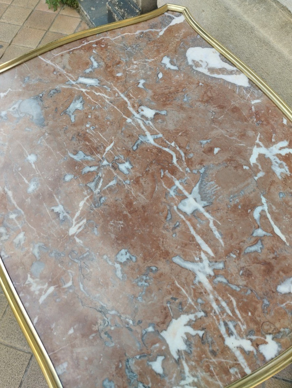 Comodino - Luigi XV - Bois De Rose - Marmo fiore di pesco Fine del XIX secolo.