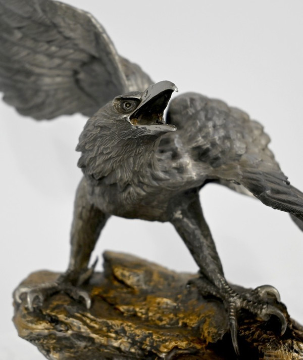 Sculpture en Étain « Bald Eagle », signée P.Brunelle – XXe