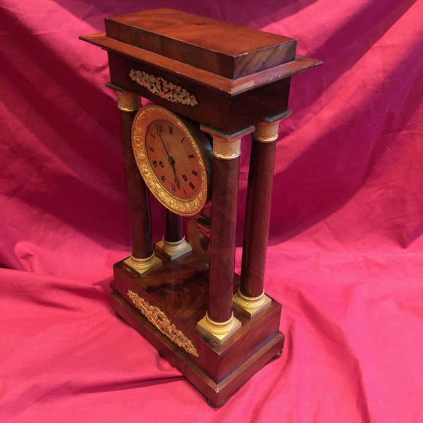 Empire Mahogany Cuba Bronze Clock