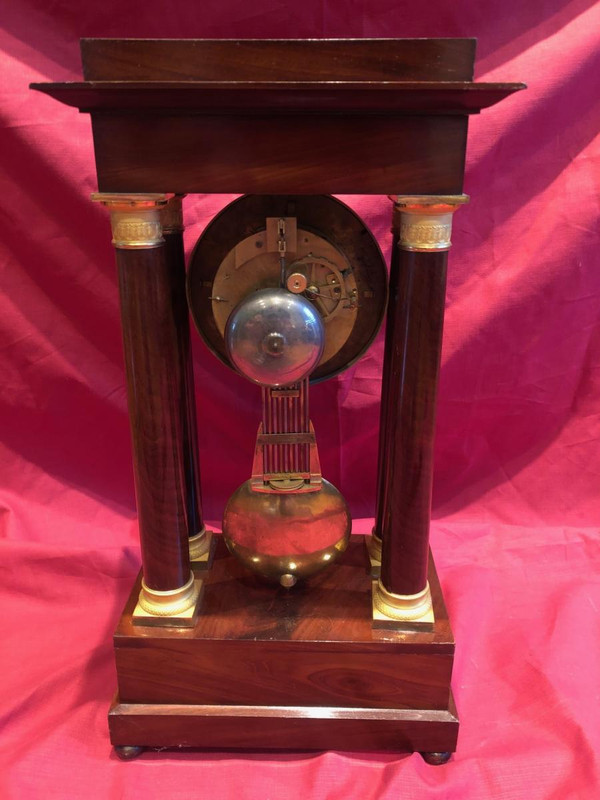 Empire Mahogany Cuba Bronze Clock