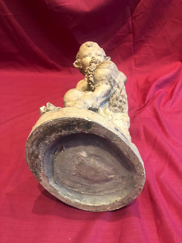 Sculpture Satyre En Terre Cuite