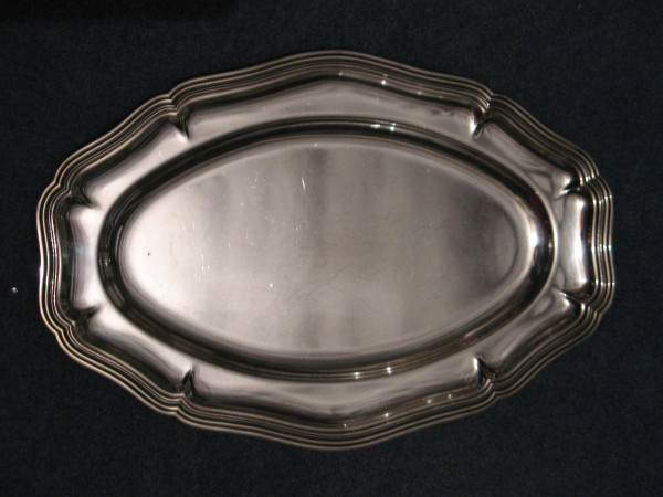 2 Louis XV style silver-plated dishes Apollo goldsmiths