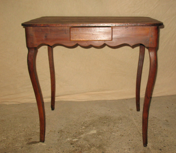 Small table or game table with 2 drawers Louis XV period 18th century