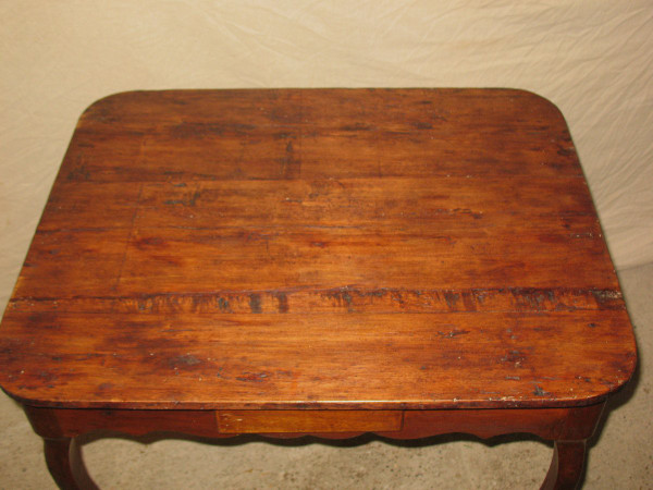 Small table or game table with 2 drawers Louis XV period 18th century