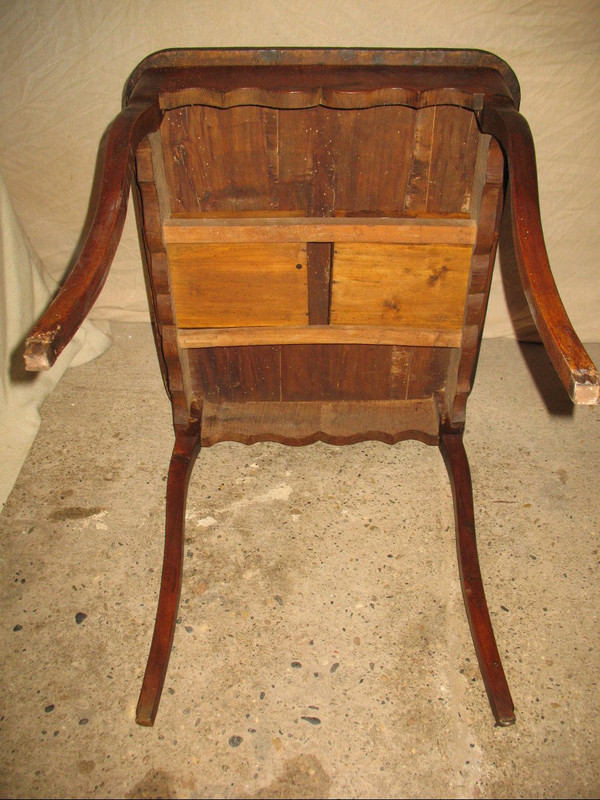 Small table or game table with 2 drawers Louis XV period 18th century