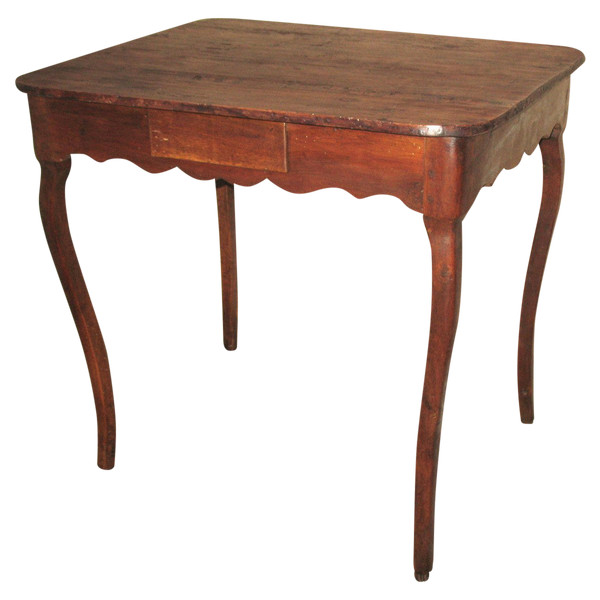 Small table or game table with 2 drawers Louis XV period 18th century