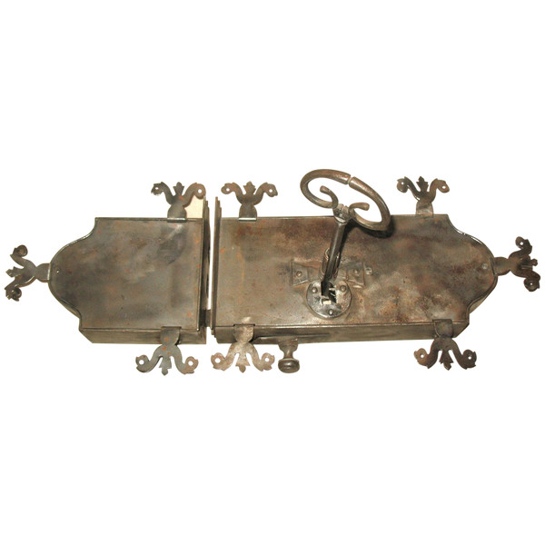Large wrought iron castle lock
