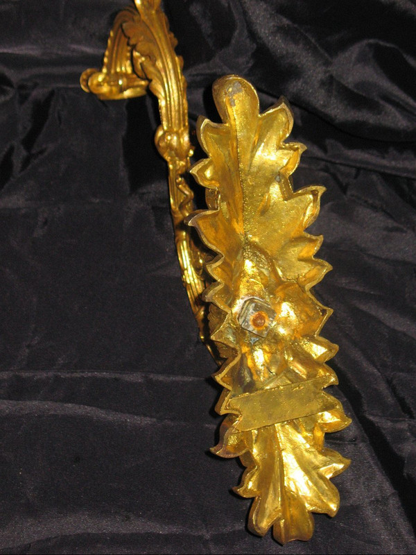 Suite of 4 gilt bronze sconces 1st Restoration Period 19th century