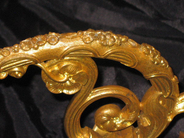 Suite of 4 gilt bronze sconces 1st Restoration Period 19th century