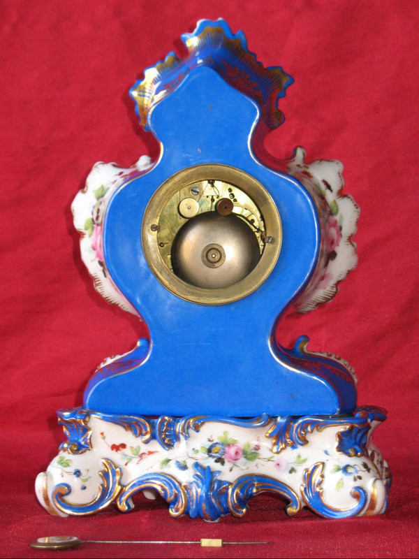 Paris porcelain clock Jacob Petit 19th century