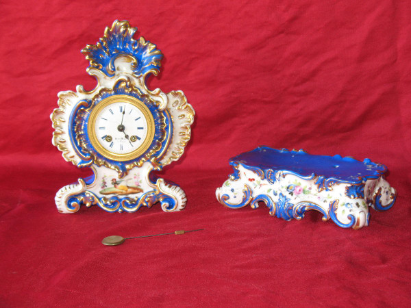 Paris porcelain clock Jacob Petit 19th century