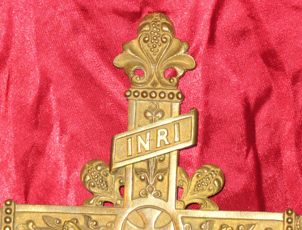 Croce processionale in bronzo, XIX secolo