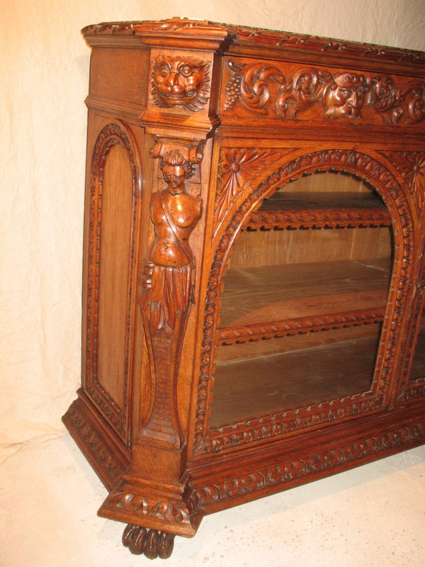 Carved glass dresser in Renaissance style from: Toulouse-Lautrec castle, 19th century