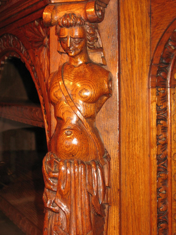 Carved glass dresser in Renaissance style from: Toulouse-Lautrec castle, 19th century