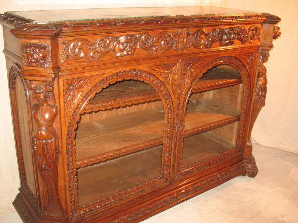Carved glass dresser in Renaissance style from: Toulouse-Lautrec castle, 19th century