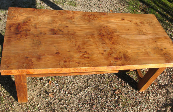 Table de ferme en orme massif très solide