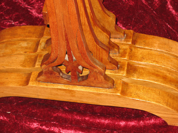 Nesting tables with iris decorations Ecole de Nancy in the taste of Gallé Art Nouveau period