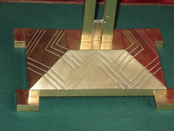 Pair of candlesticks Menora shape in bronze Art Deco period with 6 branches